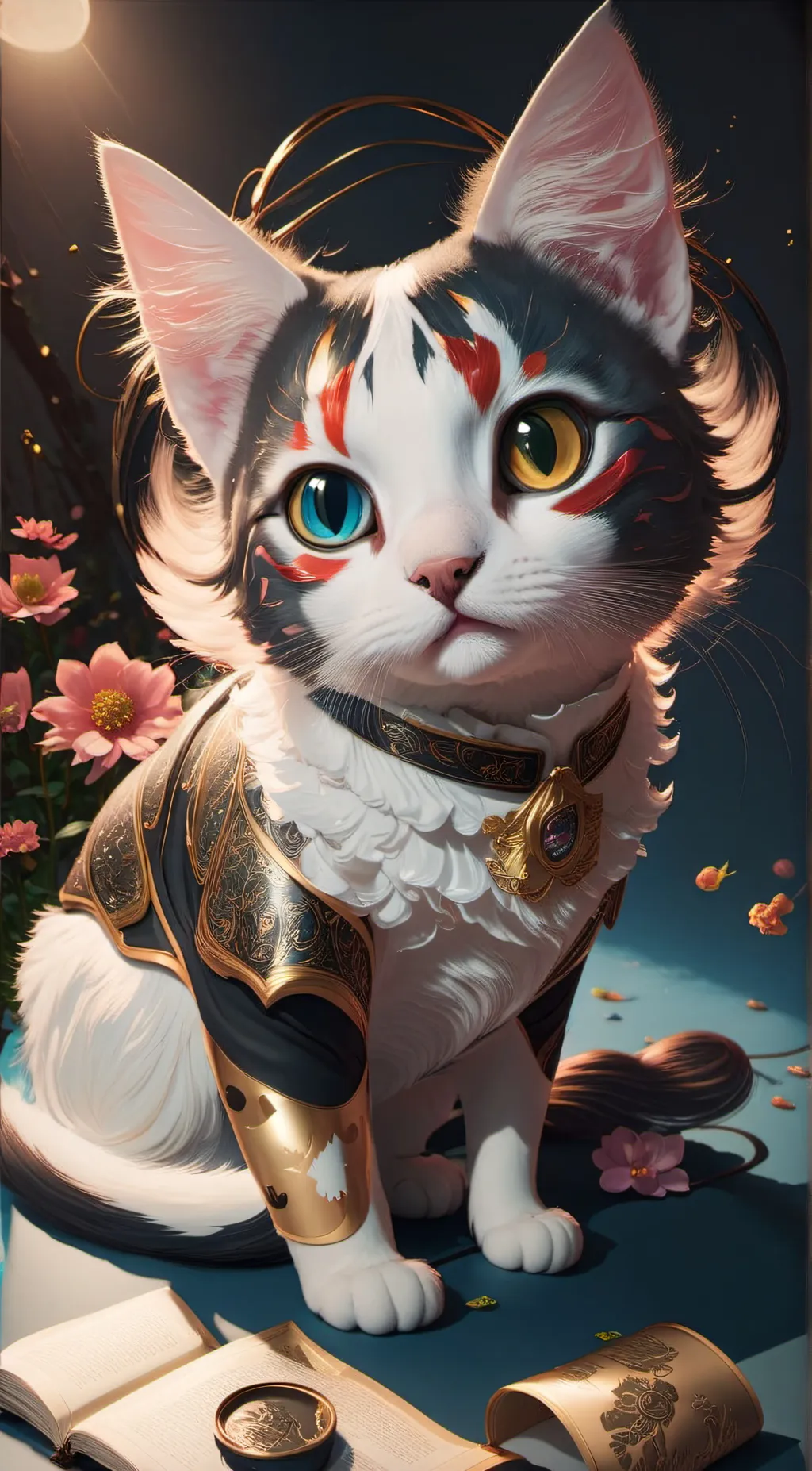 ai character: Snow background