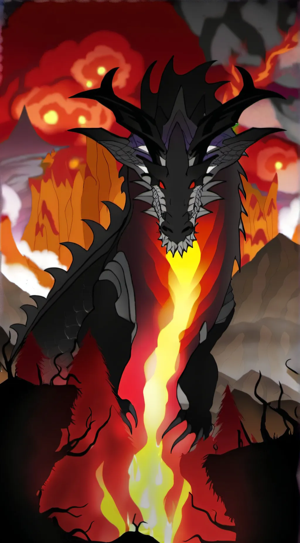 ai character: Blood Fire background