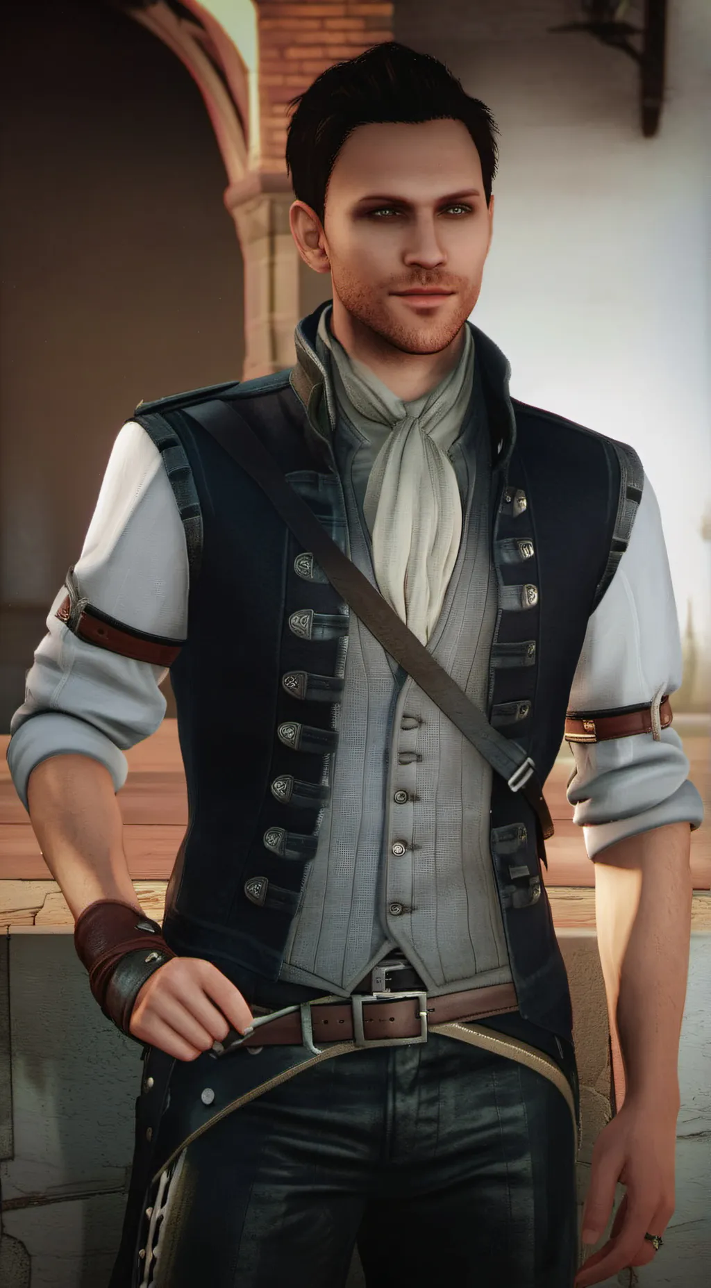ai character: Sebastian  background