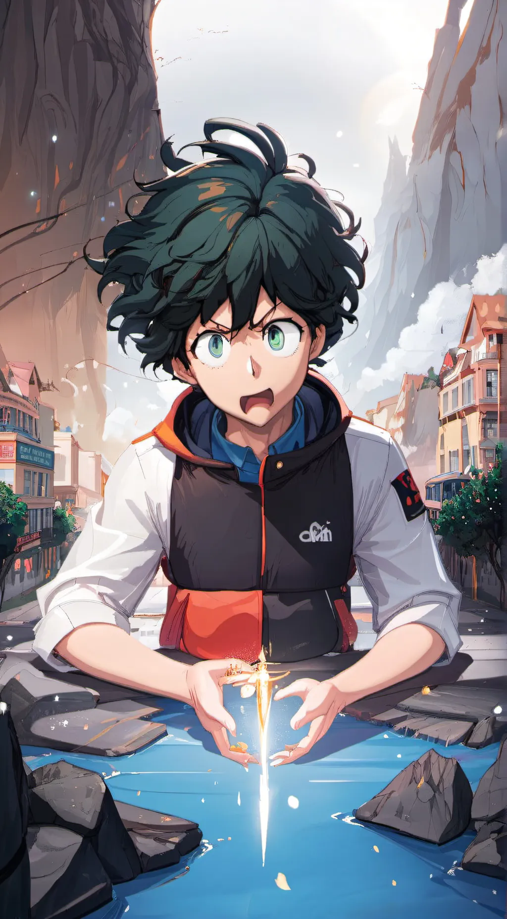 ai character: izuku  background