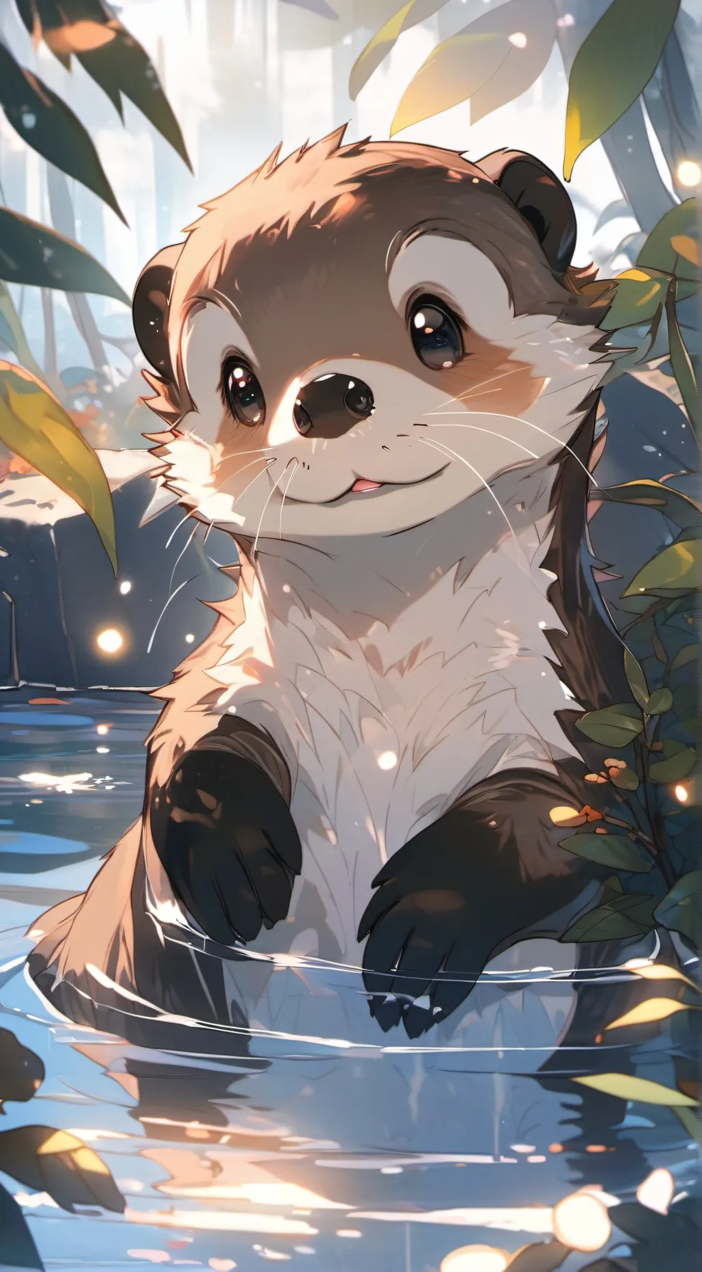 ai character: bubbles background