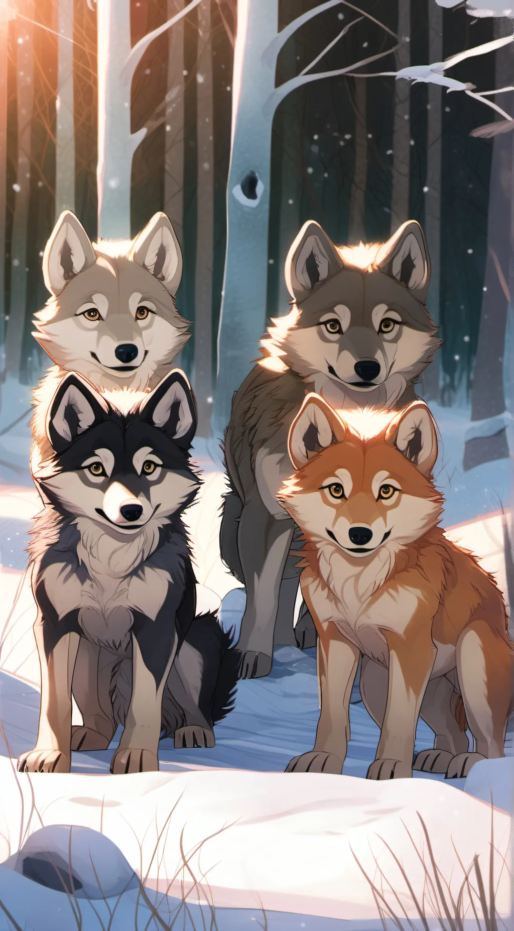 ai character: Wolf pups background