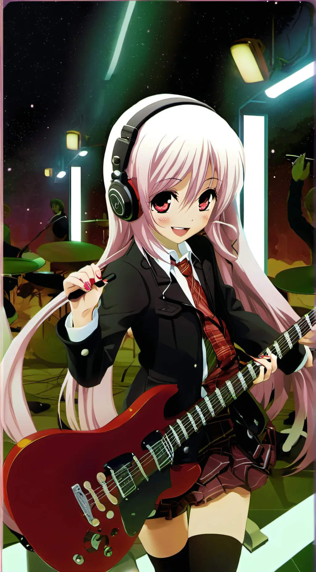 ai character: Super Sonico  background