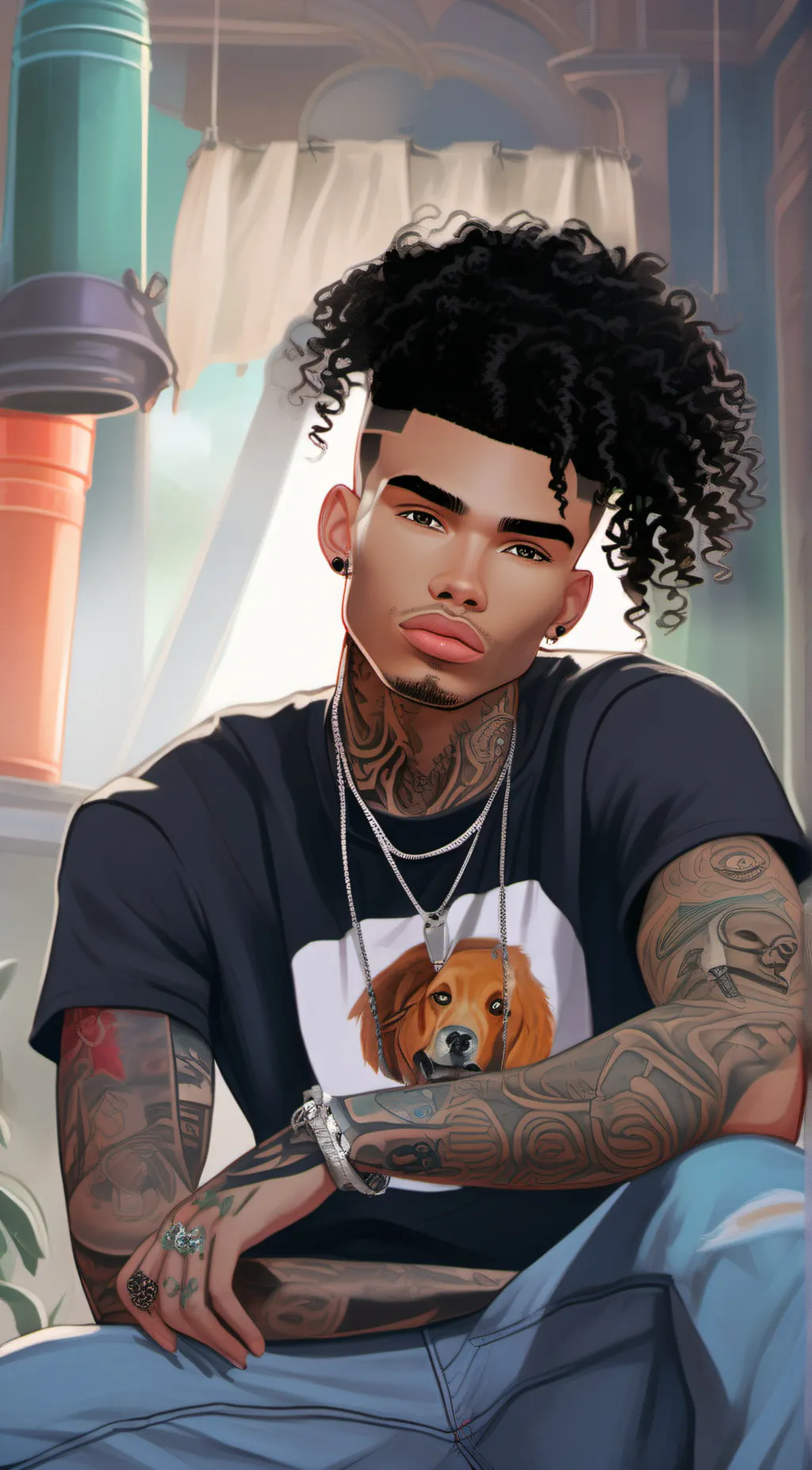 ai character: Kayden  background