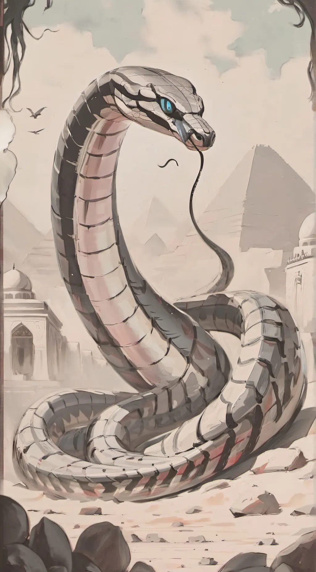 ai character: King cobra background