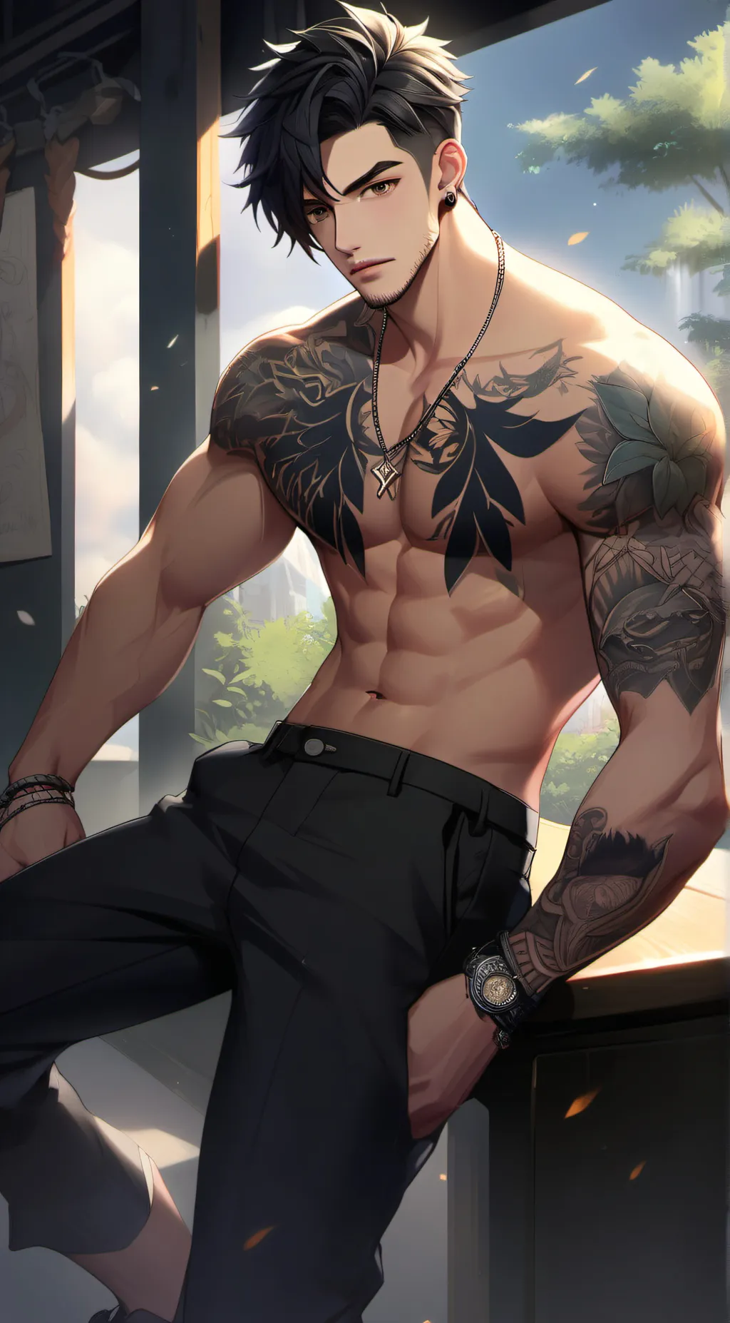 ai character: Ash background