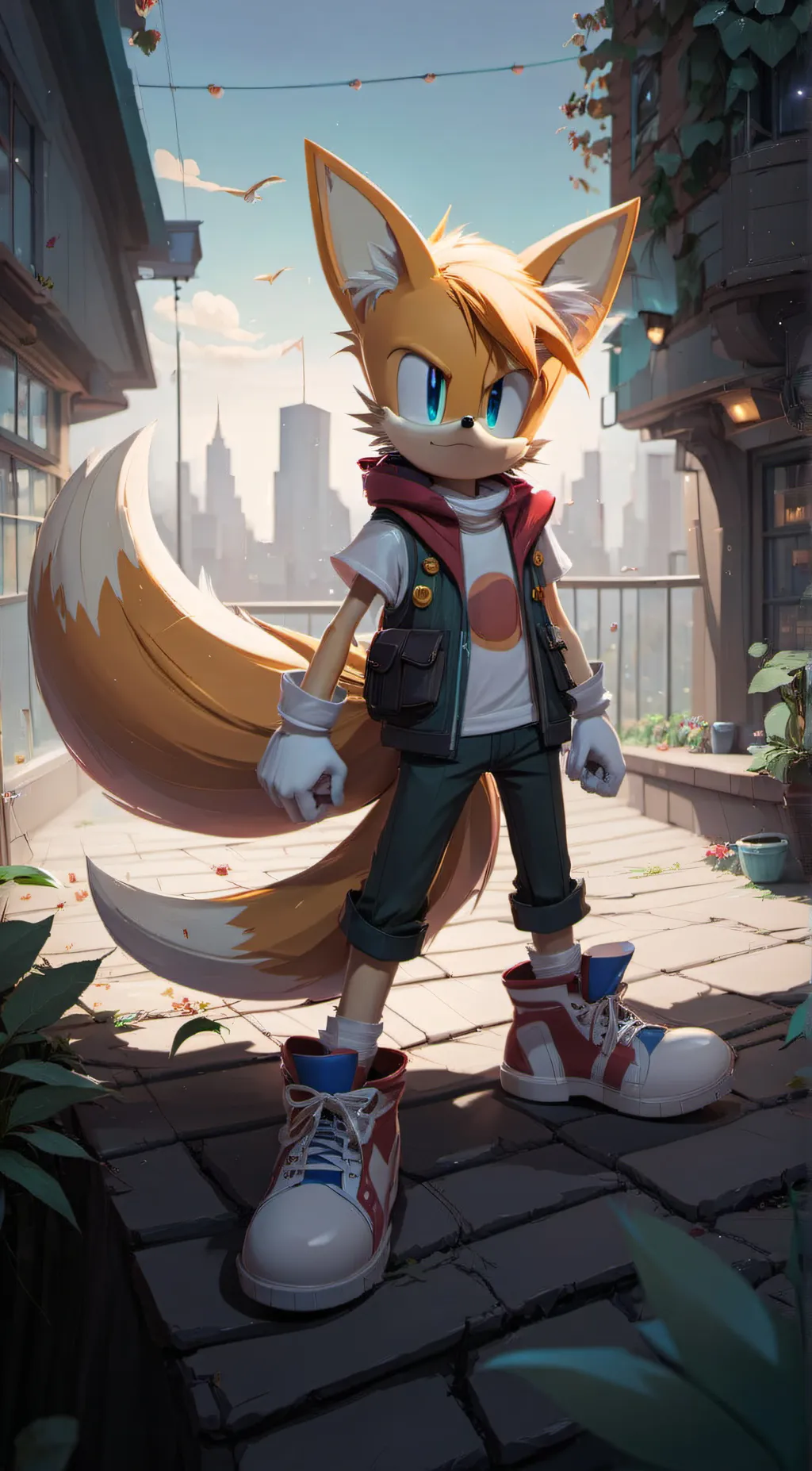 ai character: Tails background