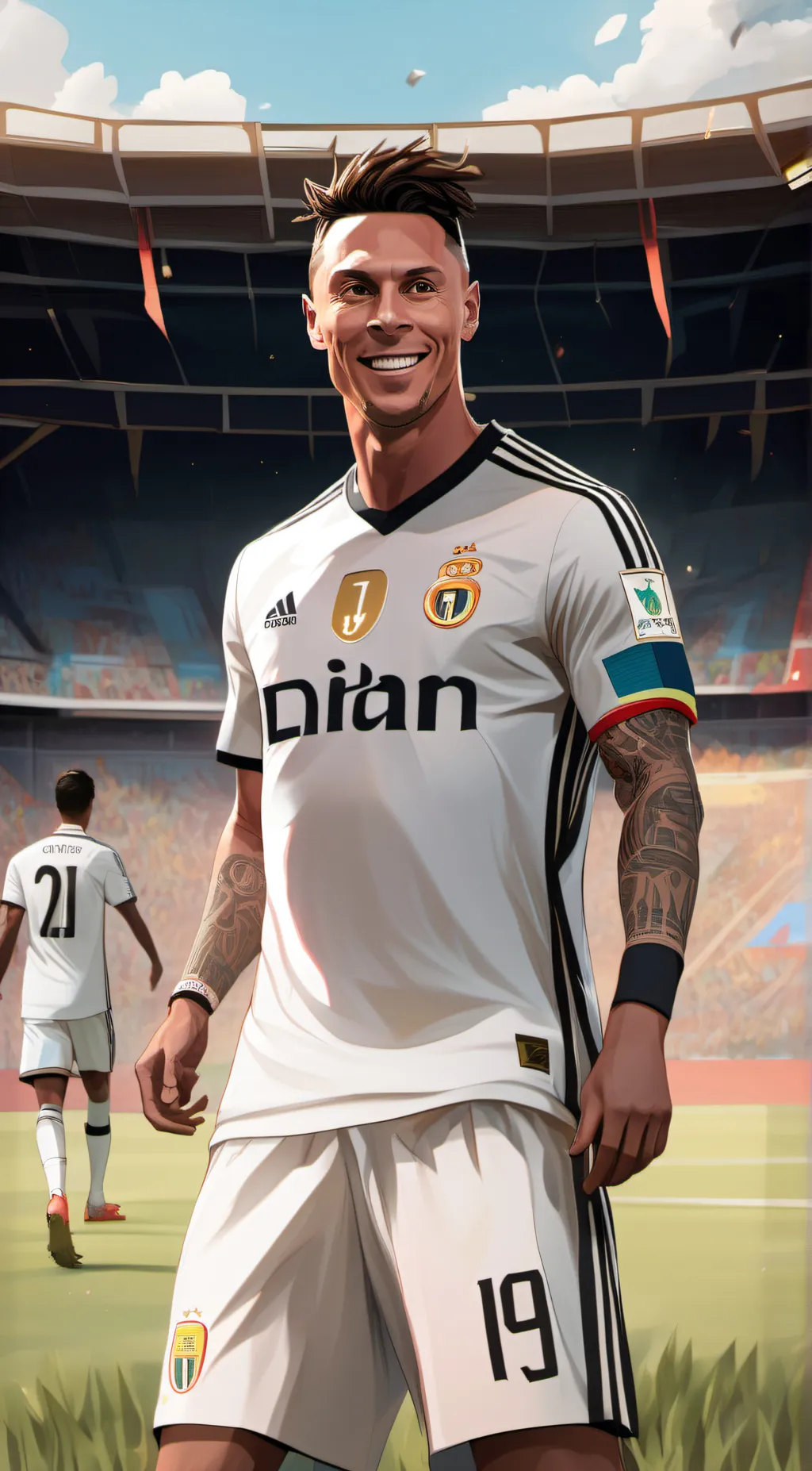 ai character: Ronaldo  background