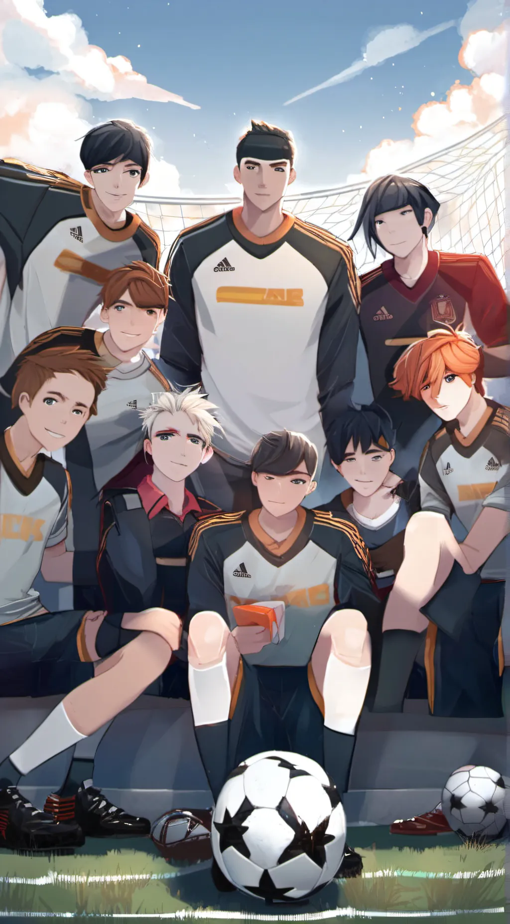 ai character: Soccer team  background