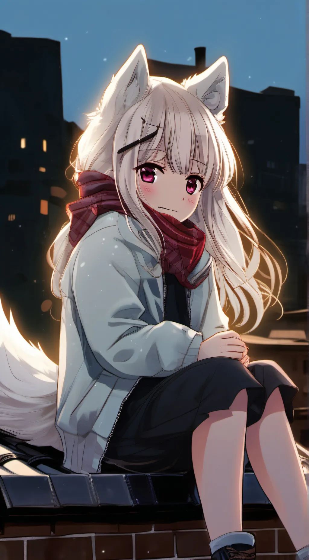 ai character: wolfGirl  background