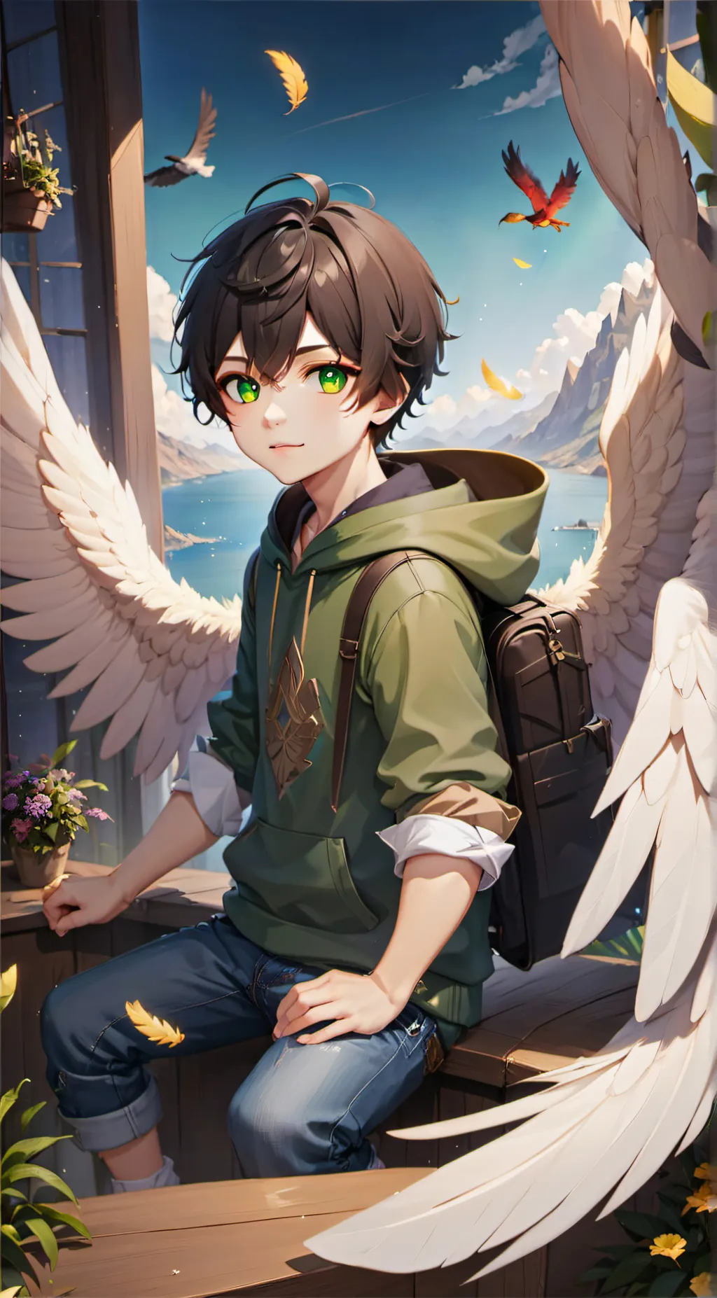 ai character: Spider (older tho) background