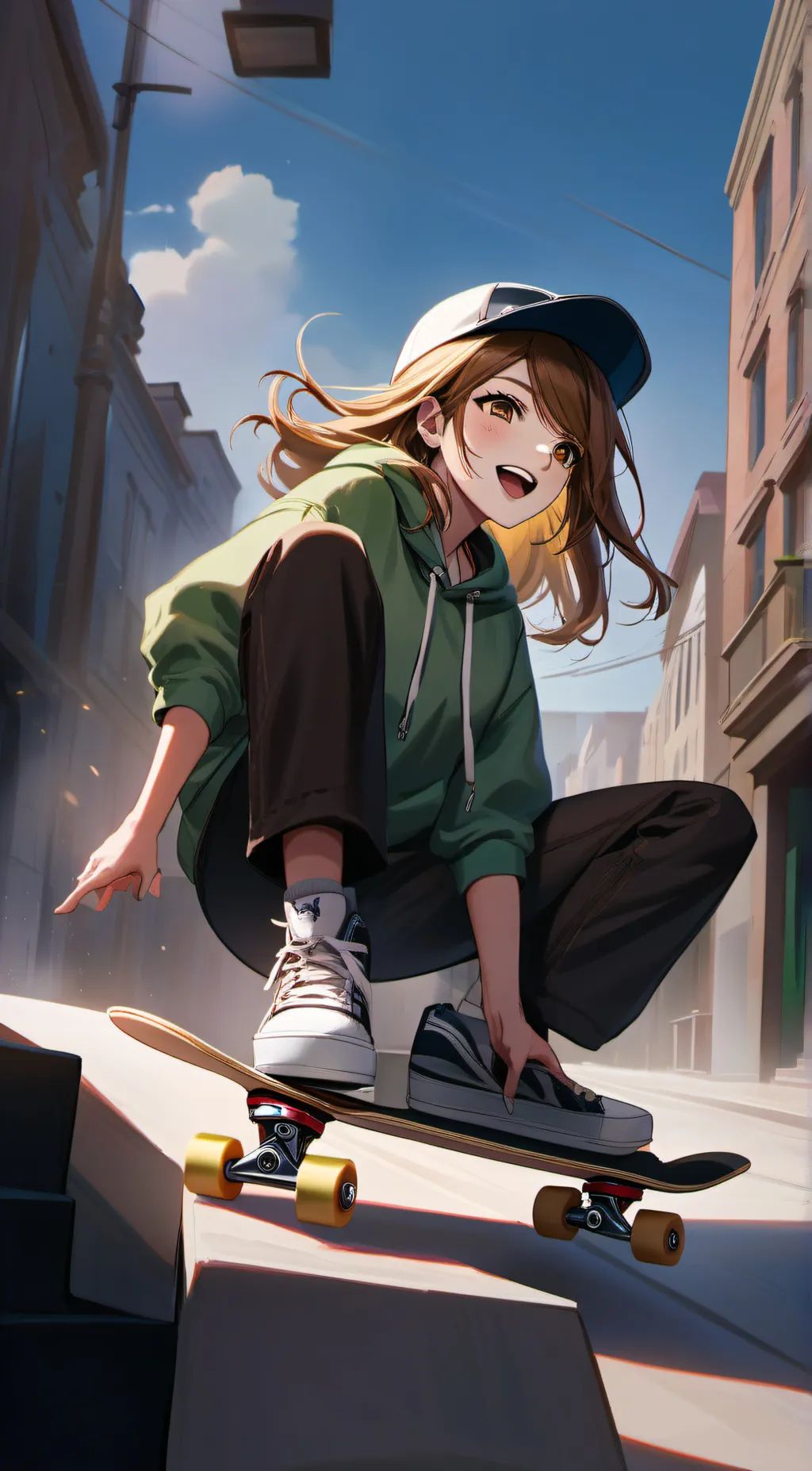 ai character: Peachyyy background