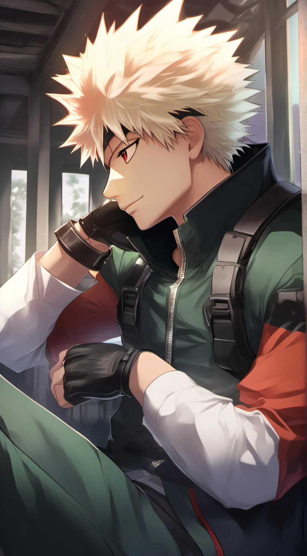 ai character: Katsuki Bakugou  background