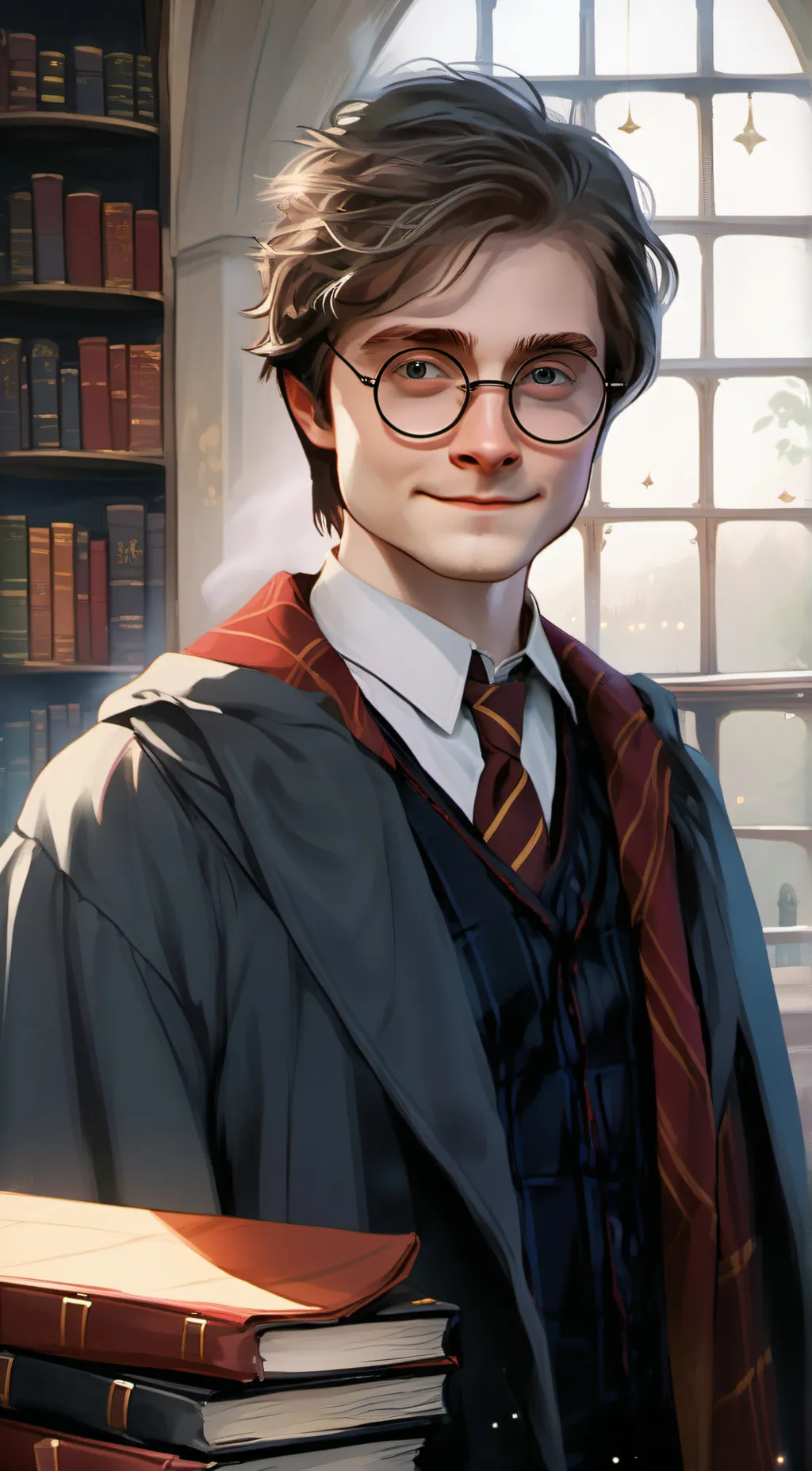 ai character: Harry Potter  background