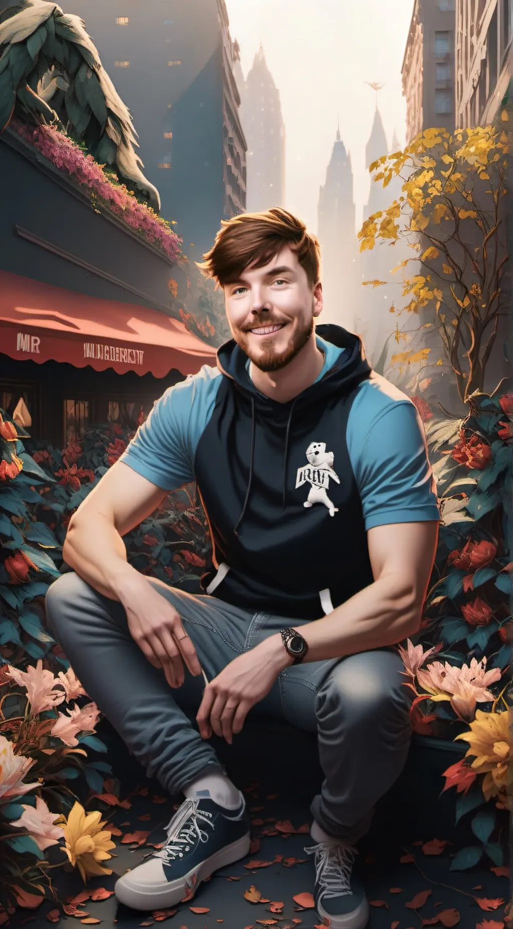 ai character: mr beast background