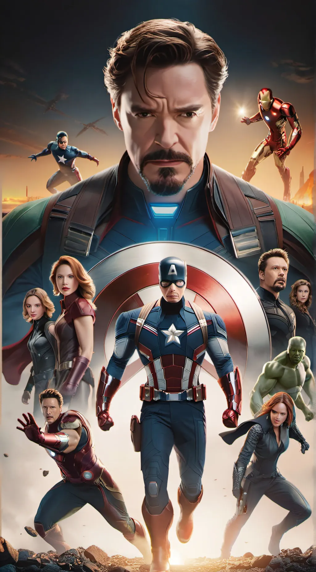 ai character: Avengers background