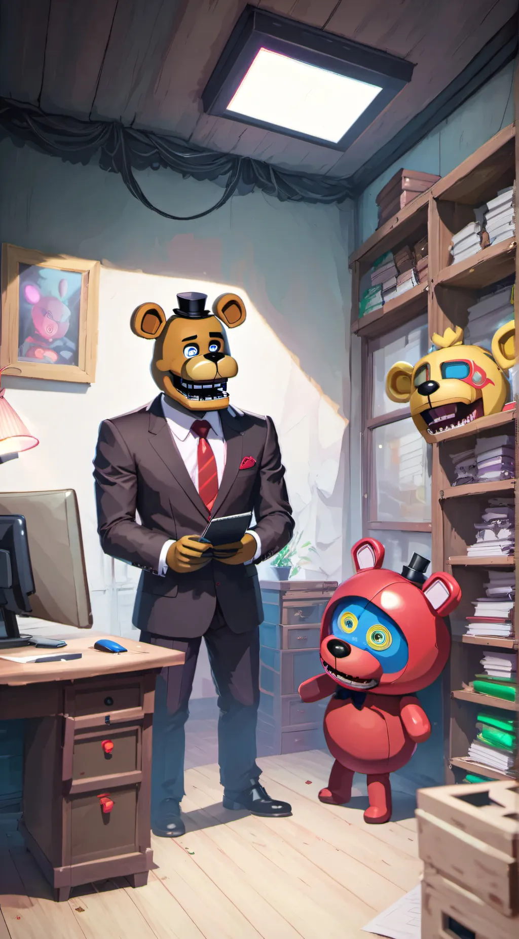 ai character: FNAF  background
