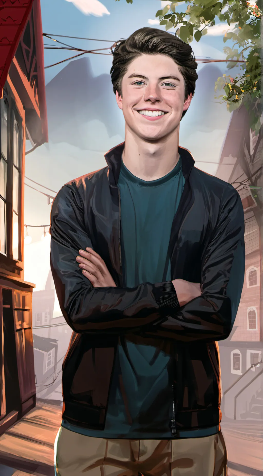 ai character: Mitch marner background