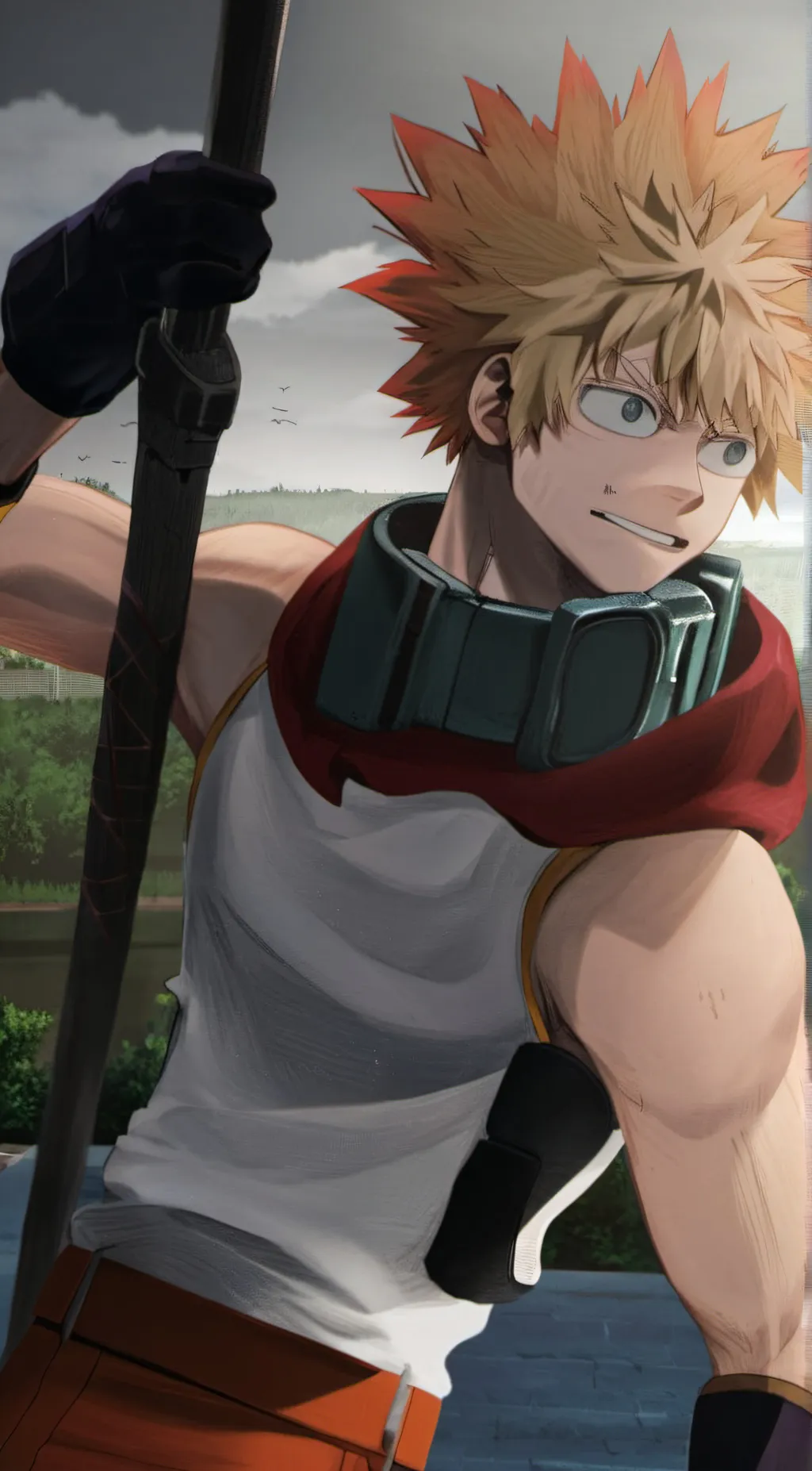 ai character: Katsuki  Bakugo, background
