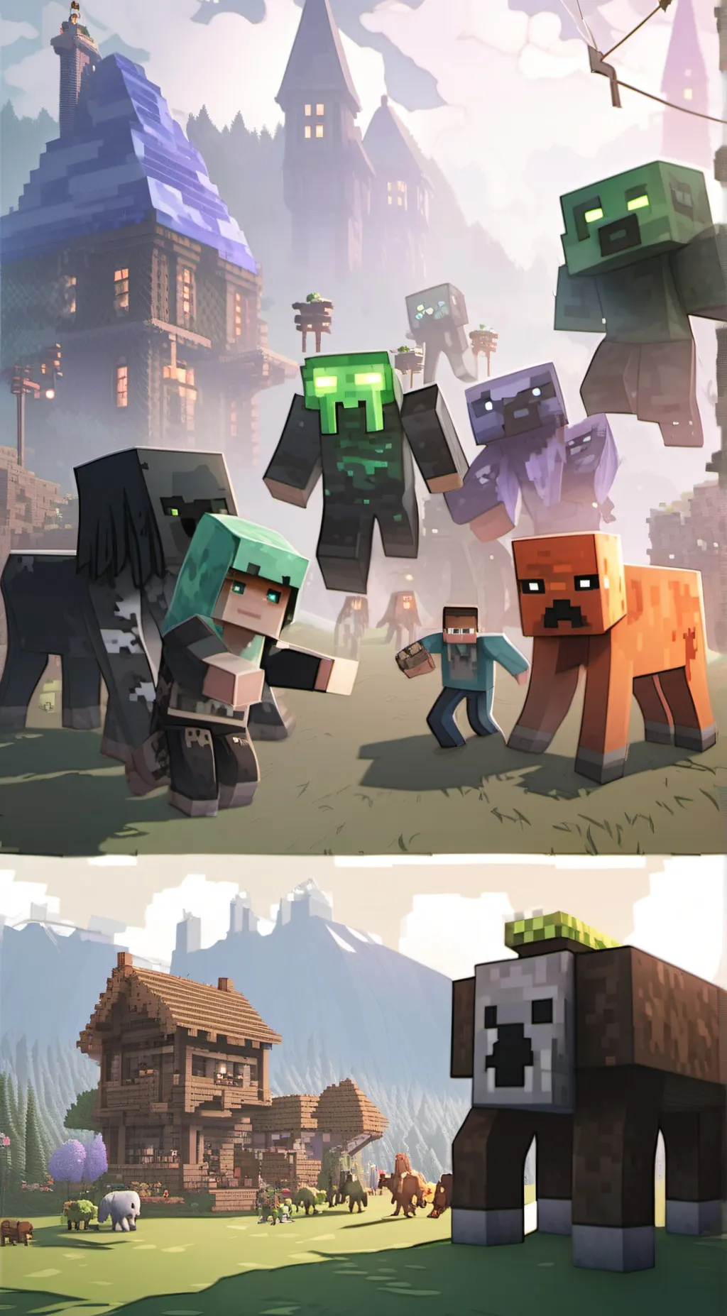 ai character: minecraft mobs background