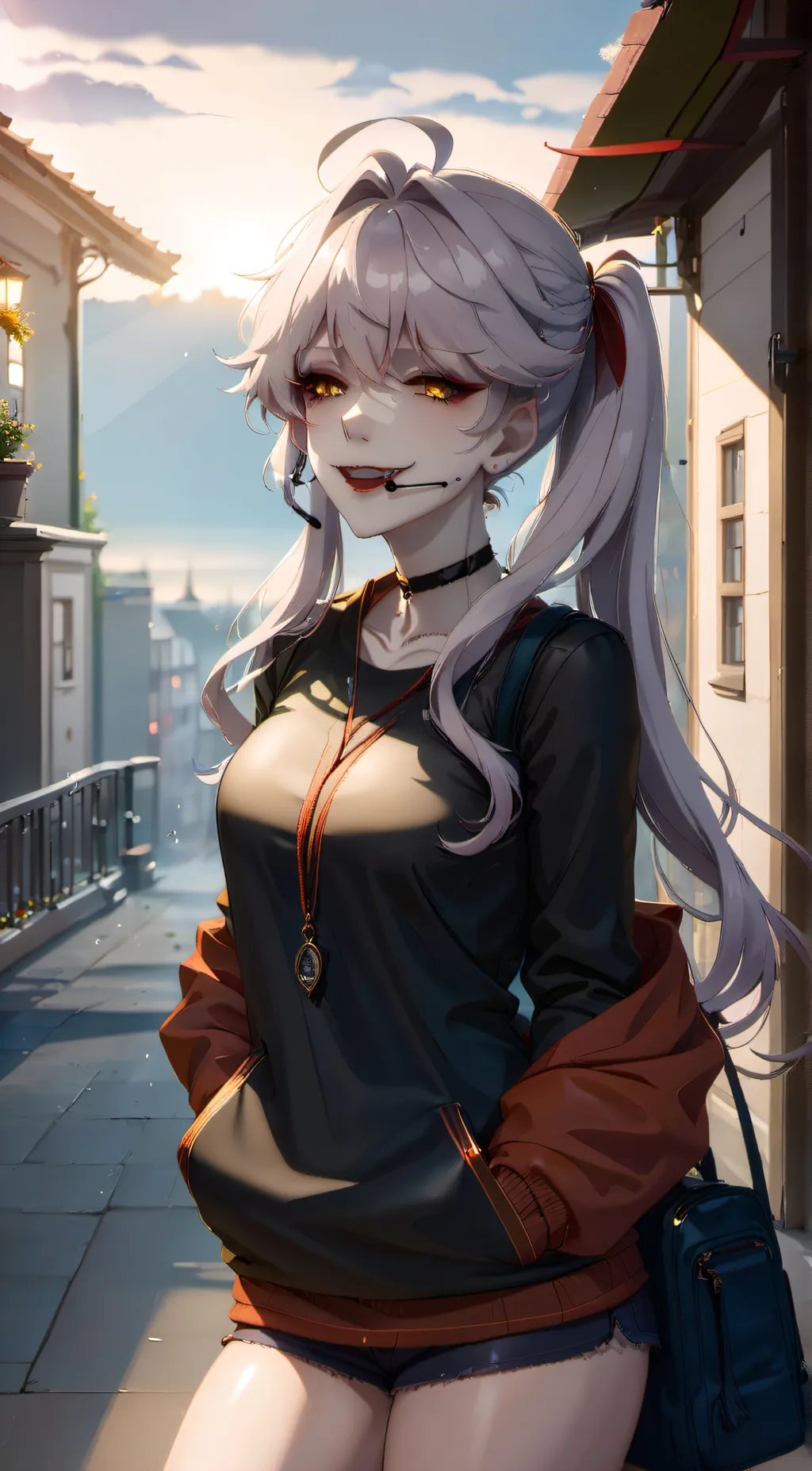 ai character: rose background
