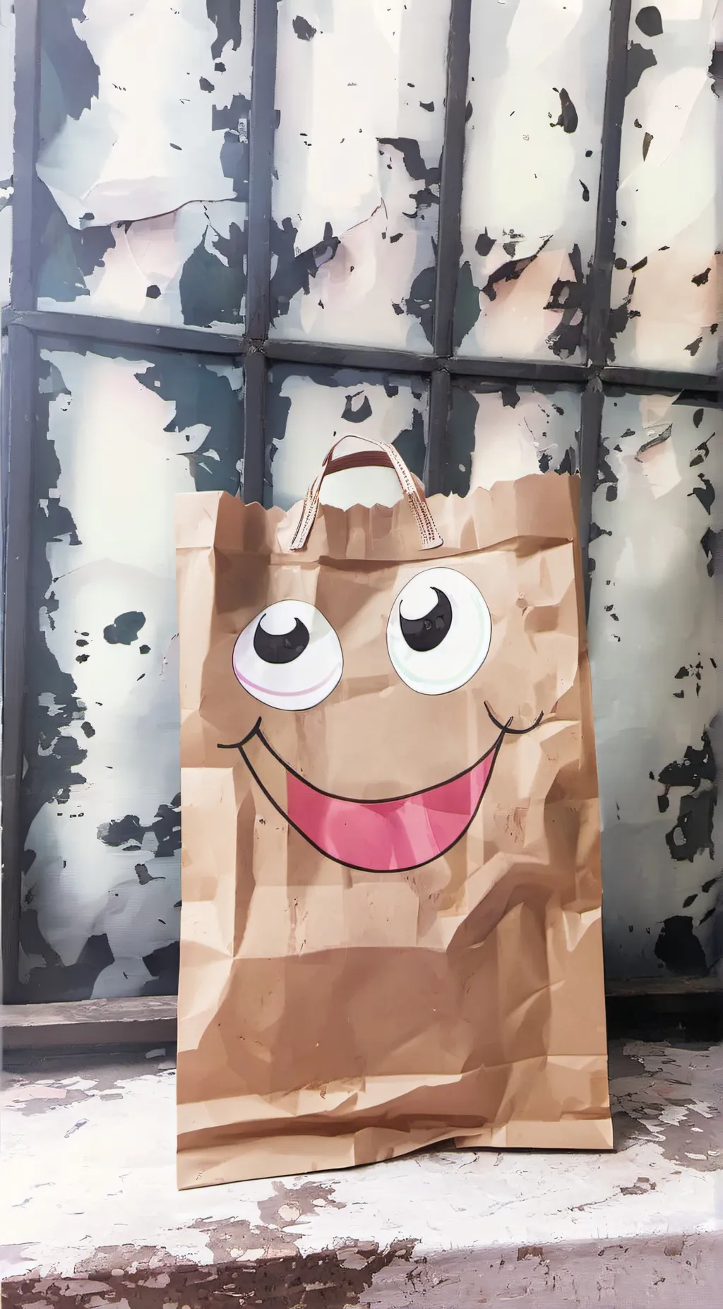 ai character: barf bag background