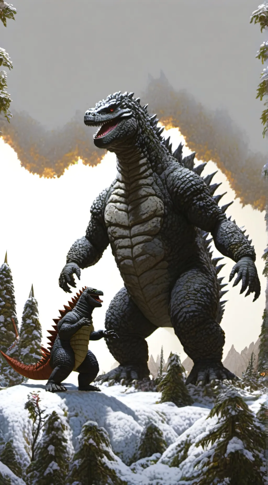 ai character: Gojira-son of goji background
