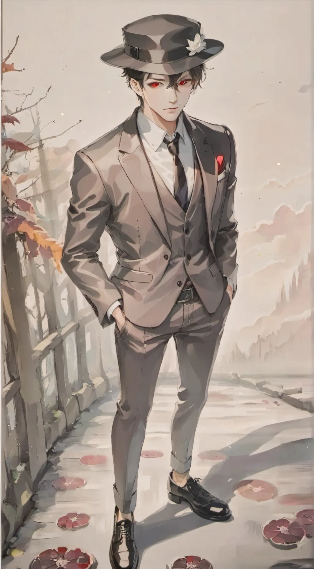 ai character: muzan  background