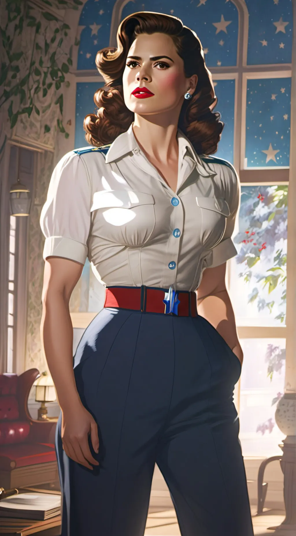 ai character: Peggy Carter background