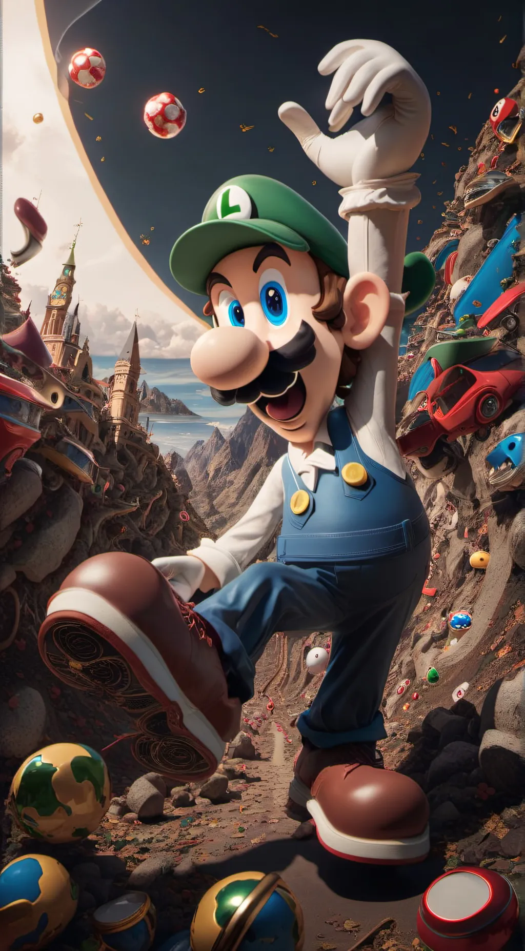 ai character: Luigi background