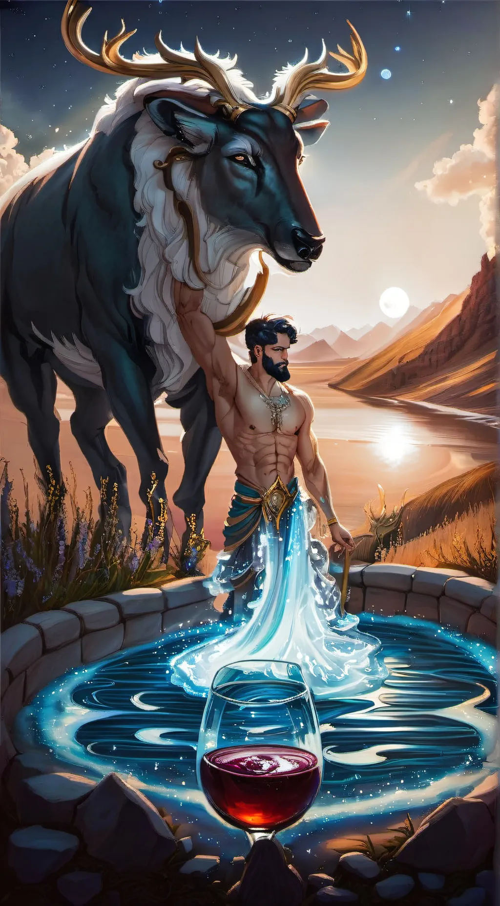 ai character: Aquarius background