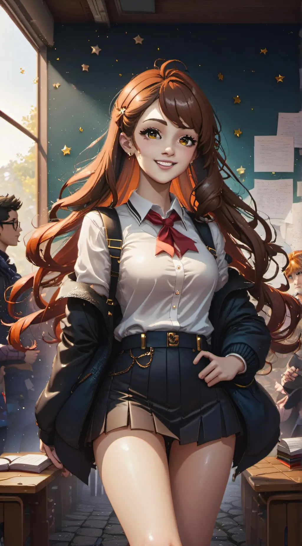 ai character: populer girl background