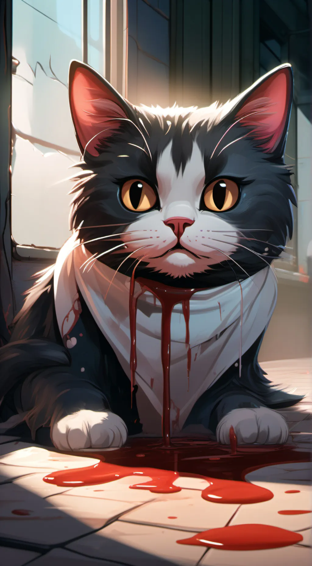 ai character: cartoon cat background