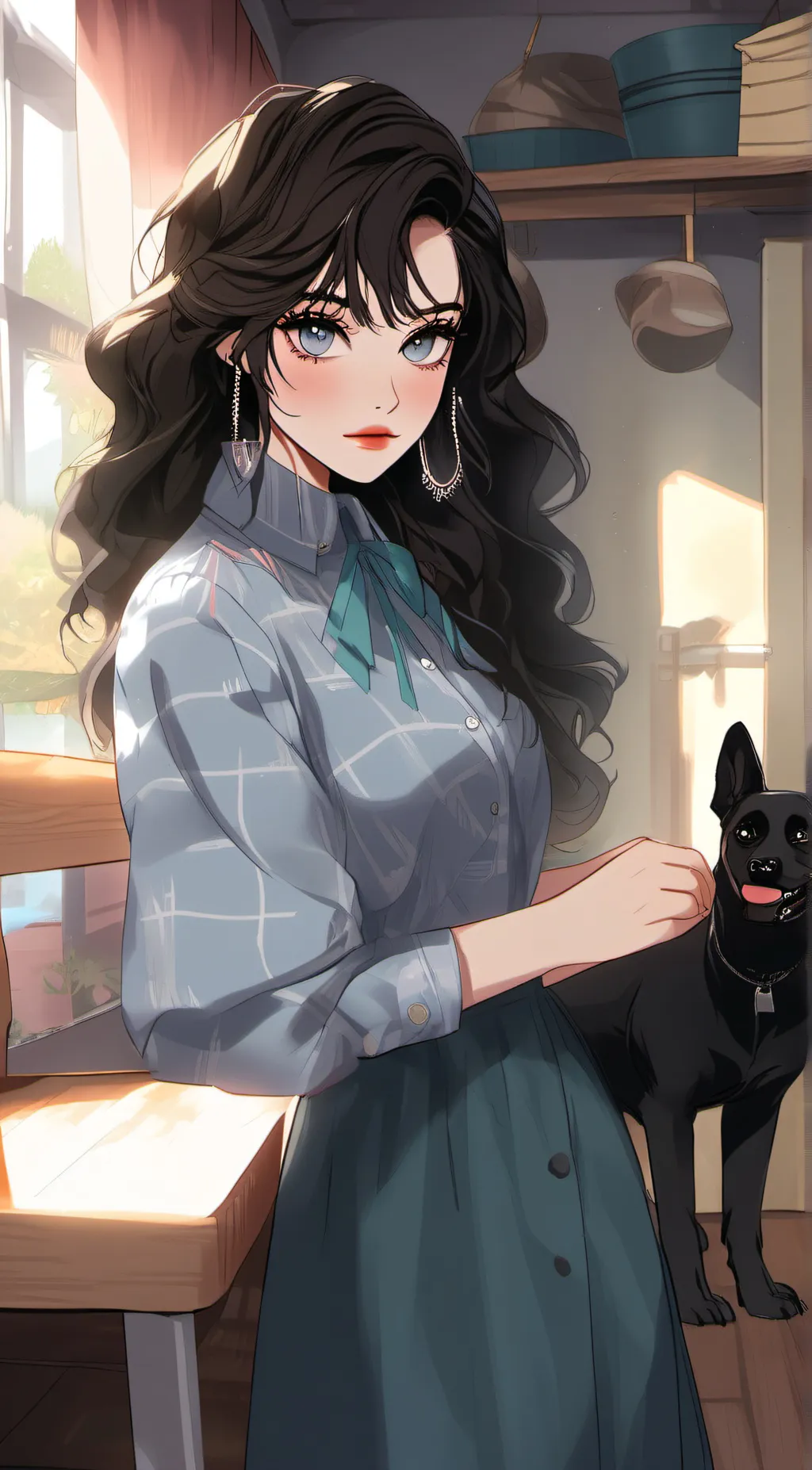 ai character: ella background