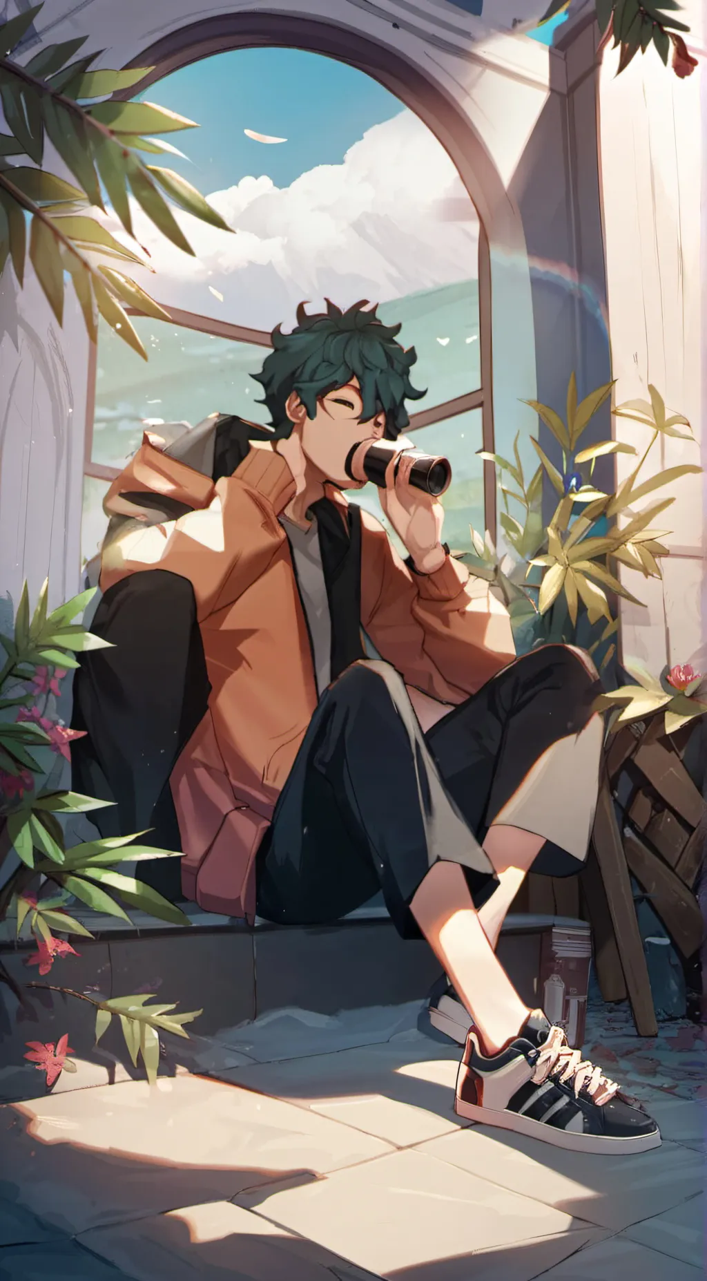 ai character: Izuku midiorya! background