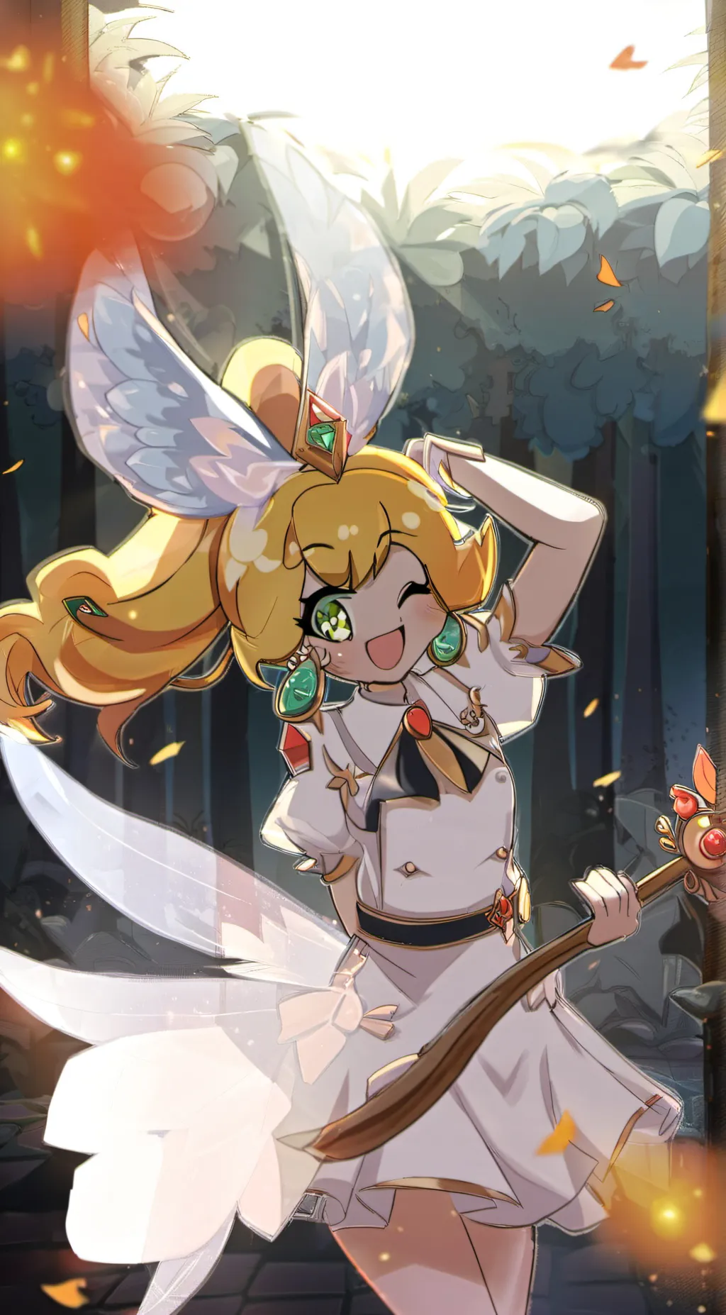 ai character: Glitter Peace background
