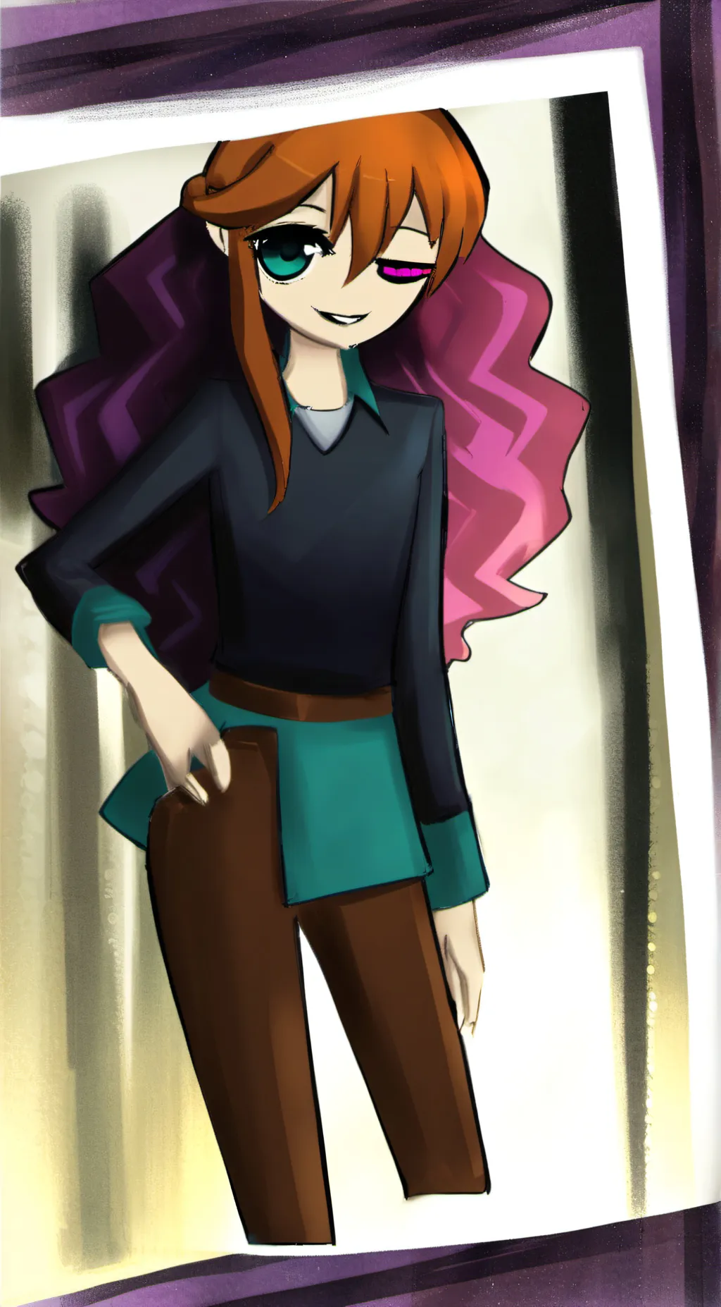 ai character: Cathy  background