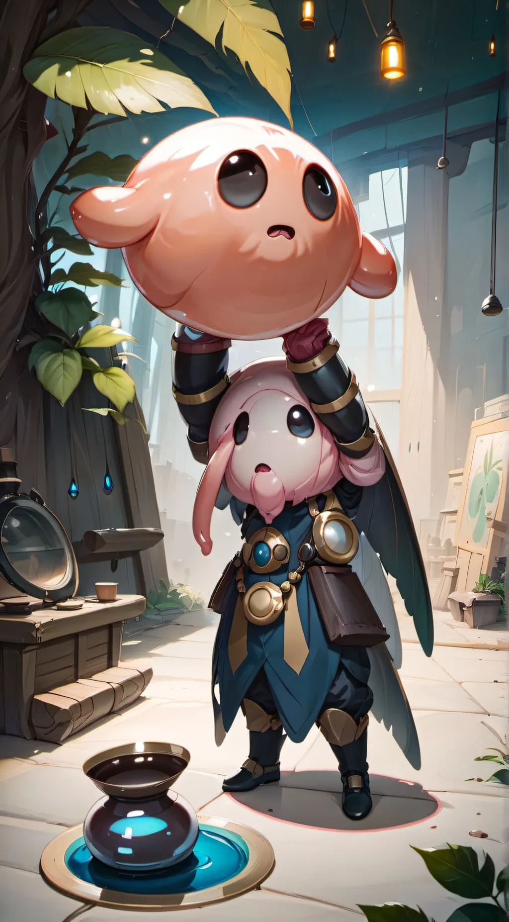 ai character: Kirby Forgotten La background