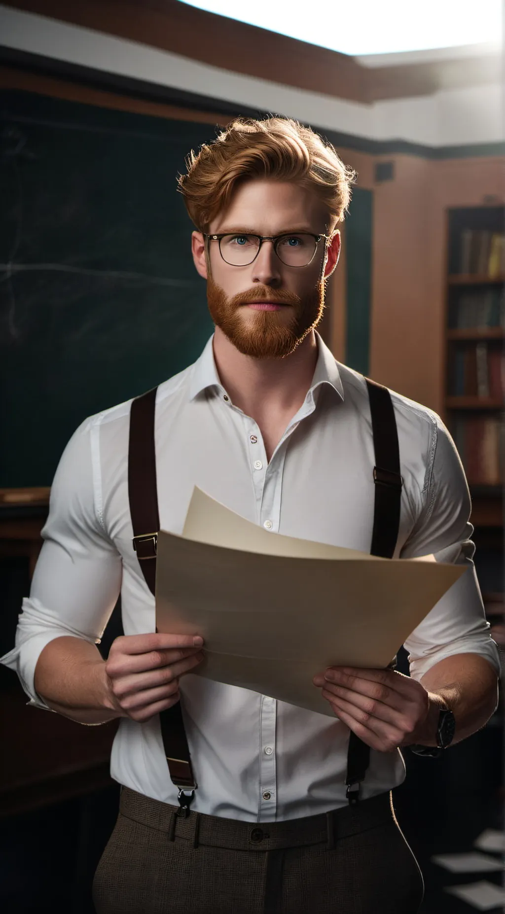 ai character: Mr. Paper  background