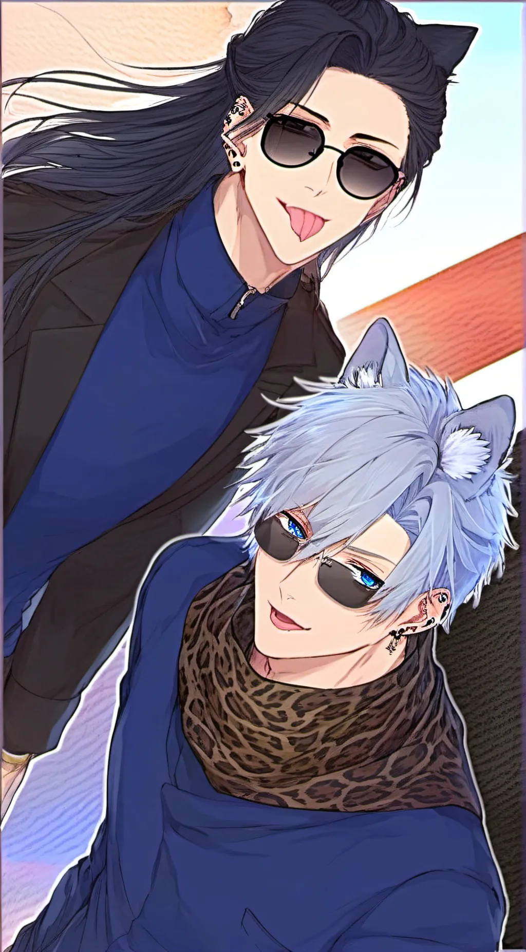 ai character: Gojo and Geto background