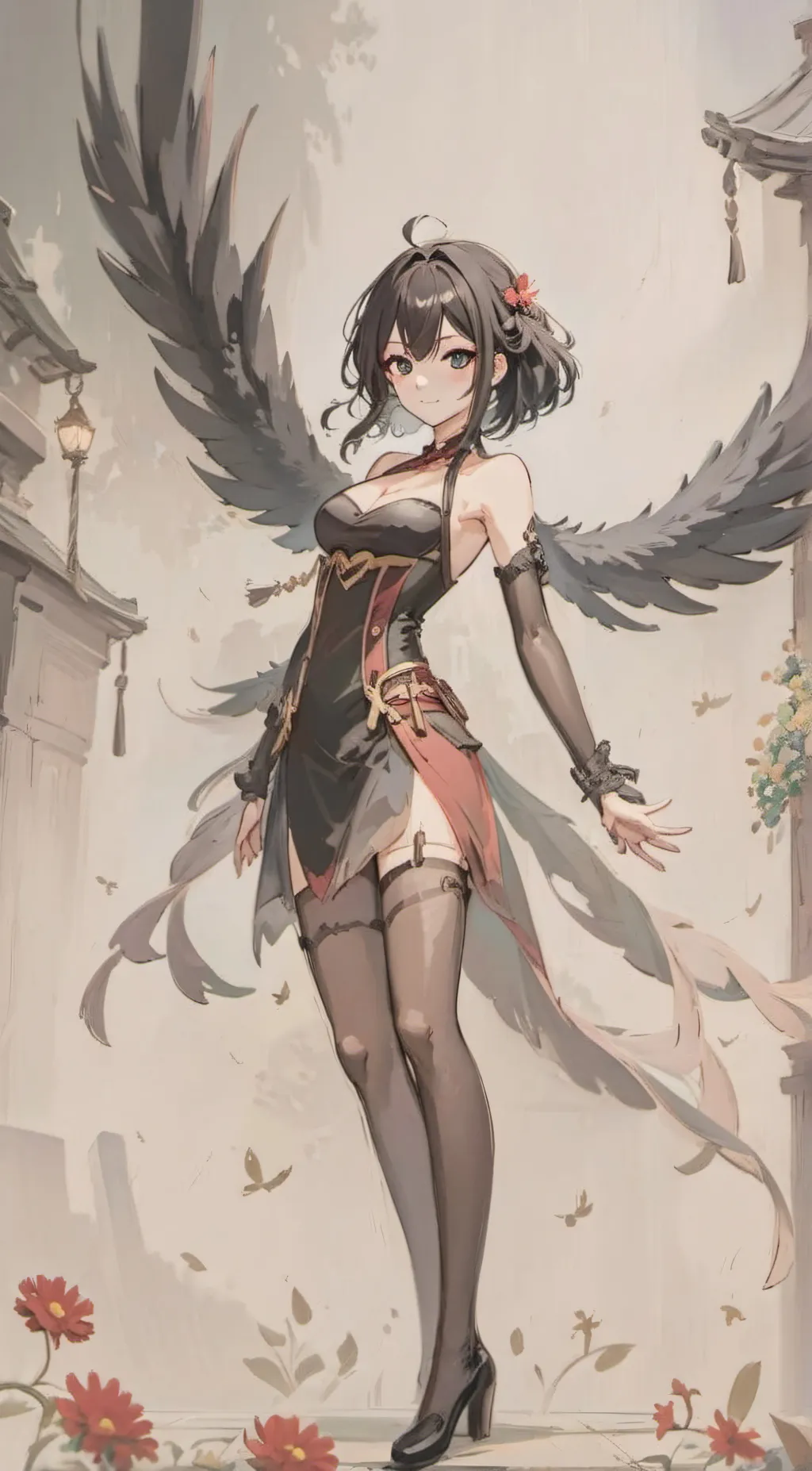 ai character: spider girl background