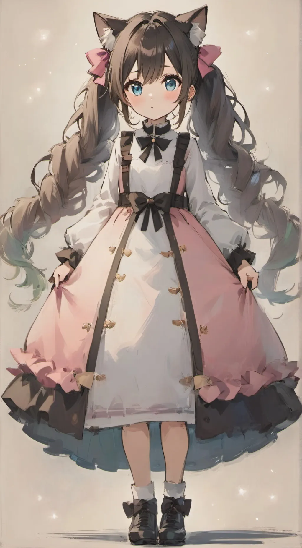 ai character: cat girl background