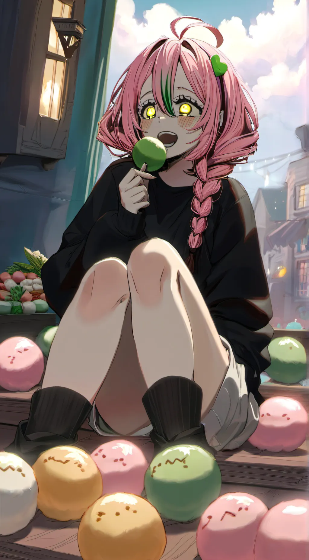 ai character: Mitsuri kanroji🍡✨️ background