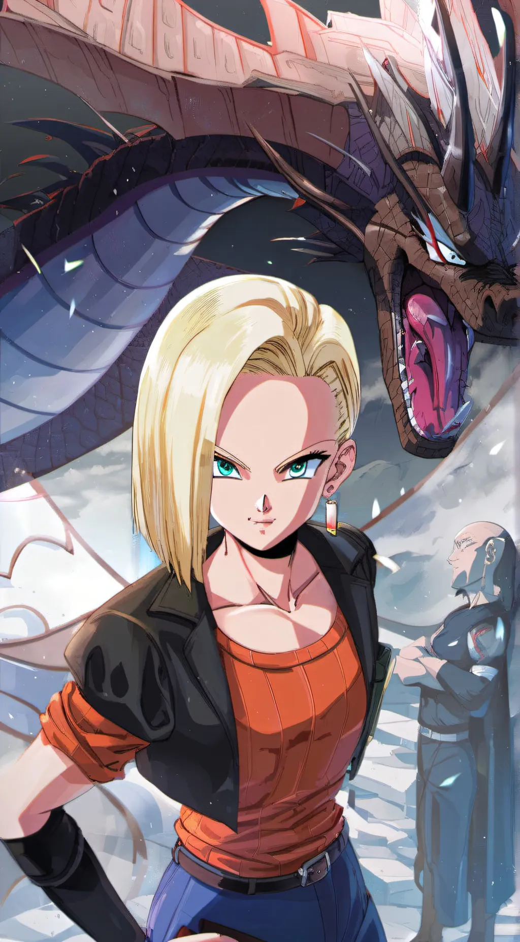 ai character: Android 18 background