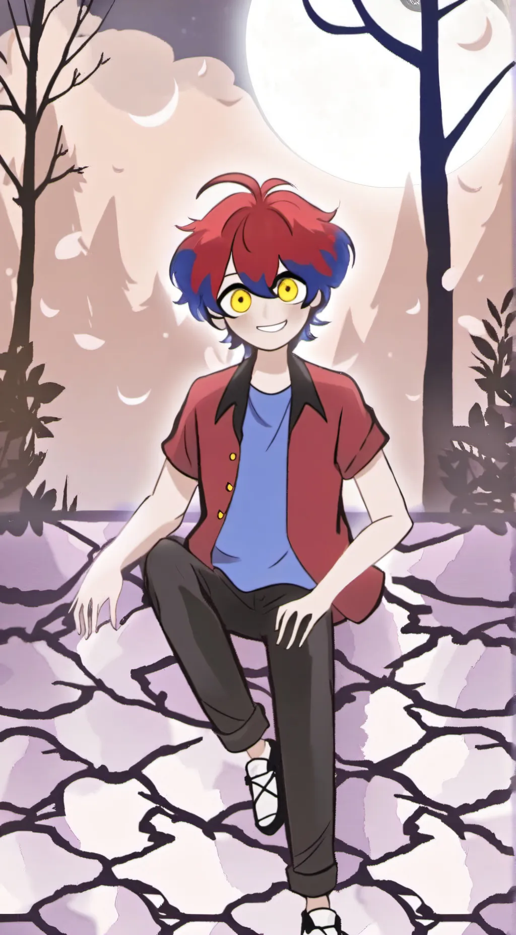 ai character: Hikky Skettches background