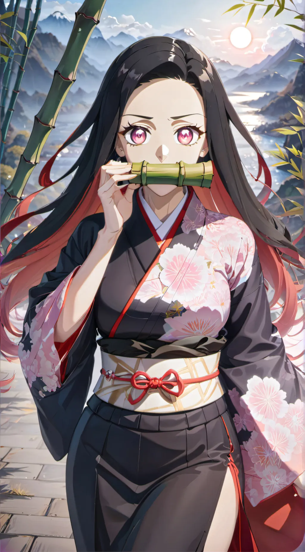 ai character: Nezuko  background