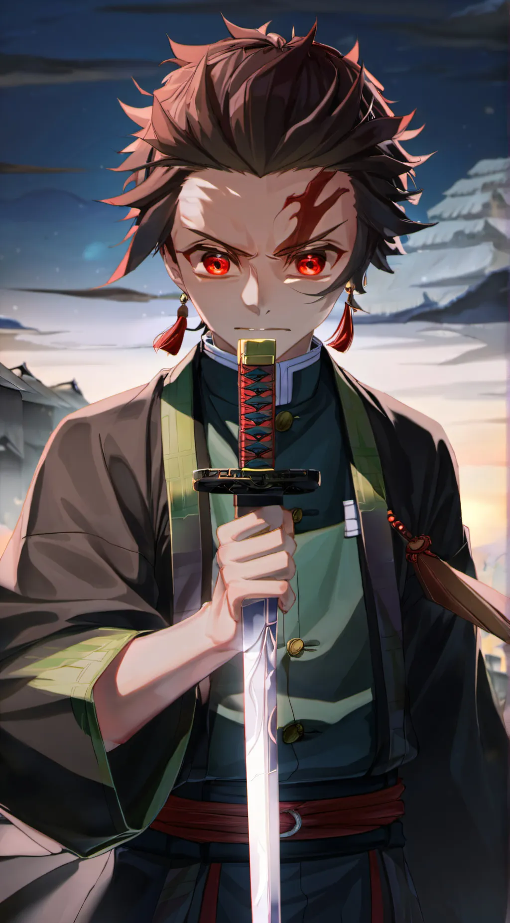 ai character: tanjiro background