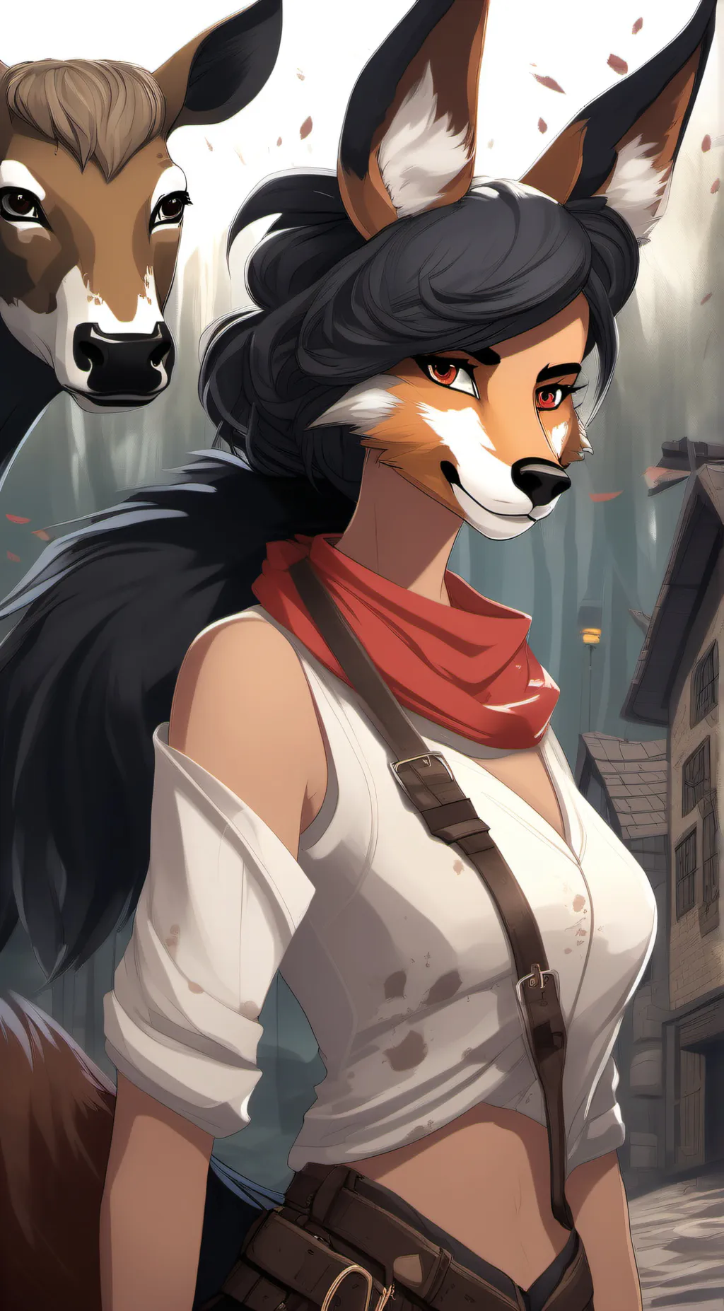 ai character: Akita  background