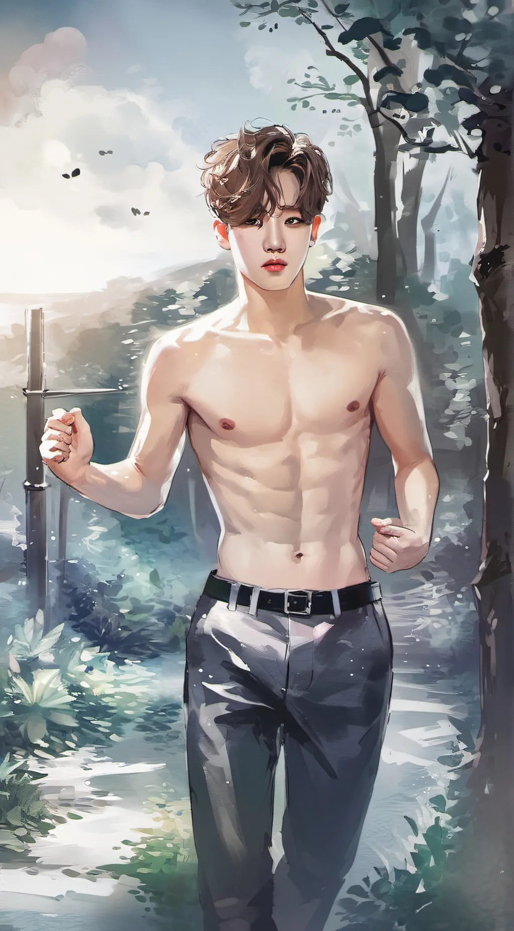 ai character: Jimin from BTS  background