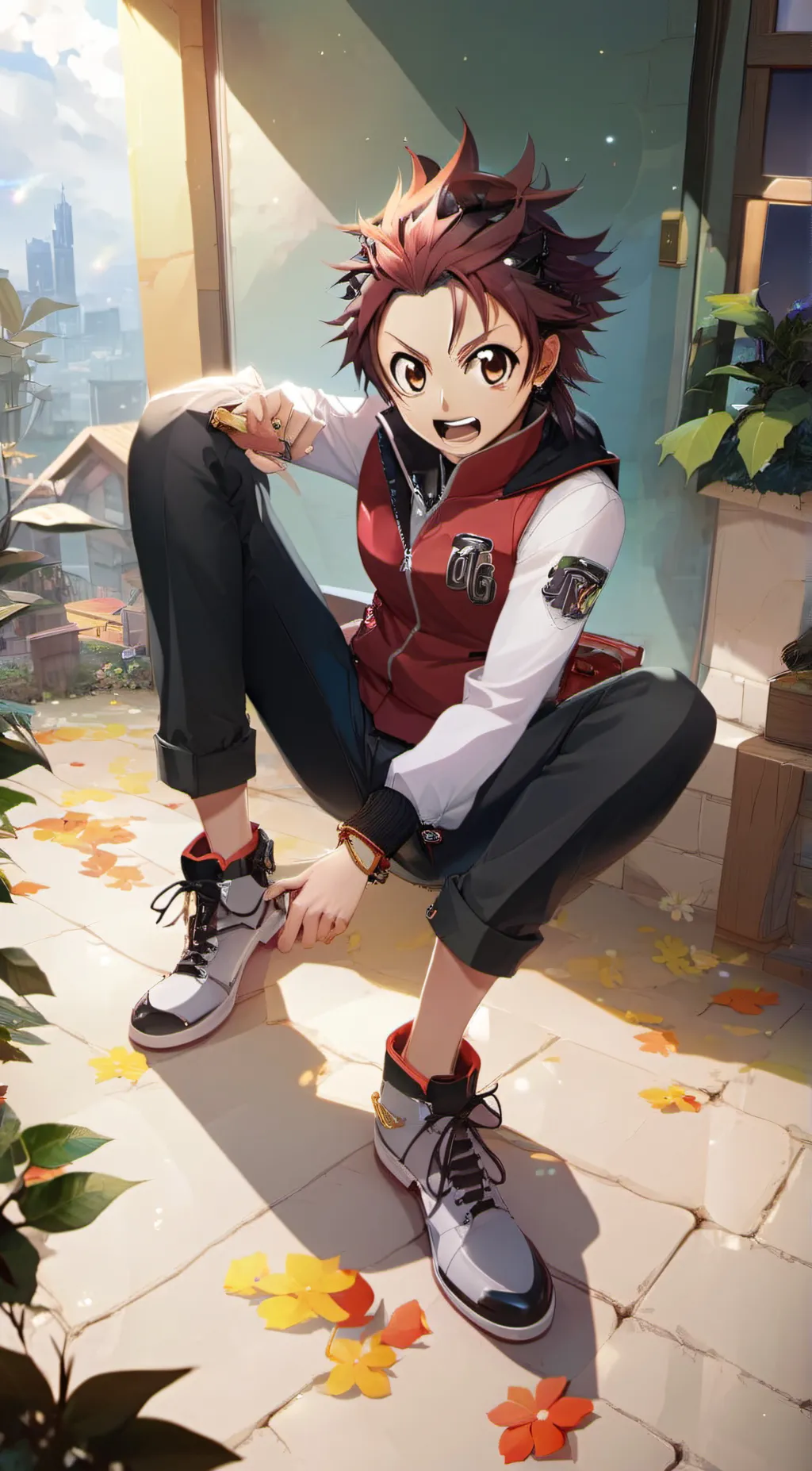 ai character: tanjiro background